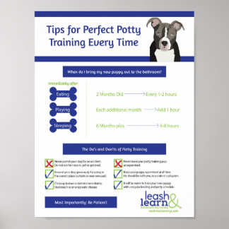 Perfekte Puppy-Potty-Schulung Poster