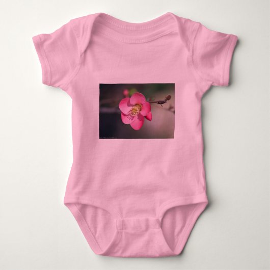 Perfekte rosa Blütenruhe Baby Strampler (Vorderseite)