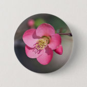 Perfekte rosa Blütenruhe Button (Vorderseite)