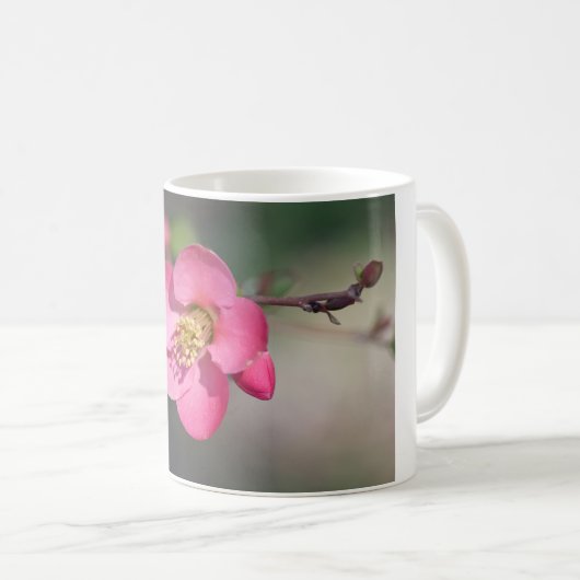 Perfekte rosa Blütenruhe Kaffeetasse (VorderseiteRechts)