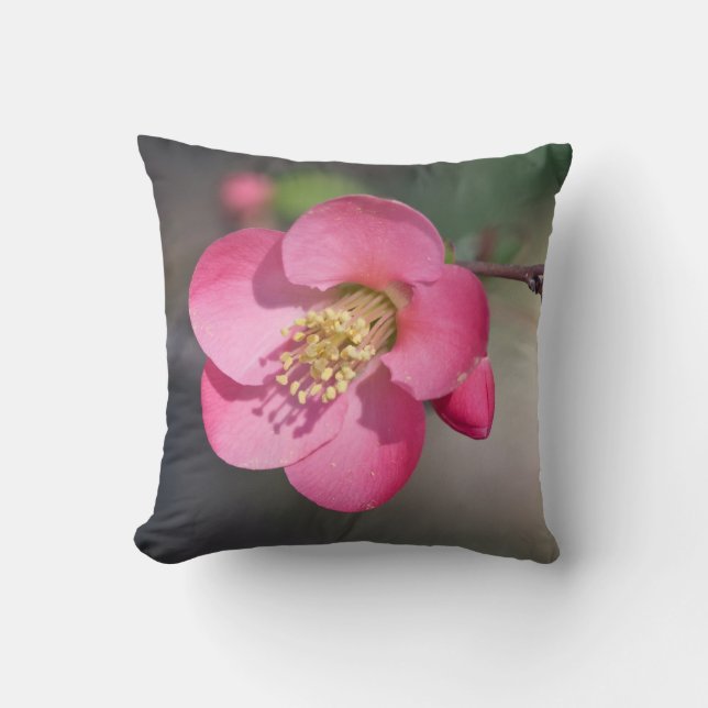 Perfekte rosa Blütenruhe Kissen (Vorderseite)