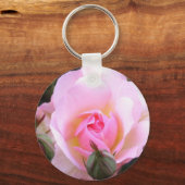 Perfekte rosa englische Rose Schlüsselanhänger (Vorderseite)