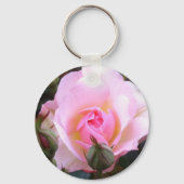 Perfekte rosa englische Rose Schlüsselanhänger (Rückseite)