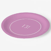 Perfekte rosa Papierplatte Pappteller (Schrägansicht)