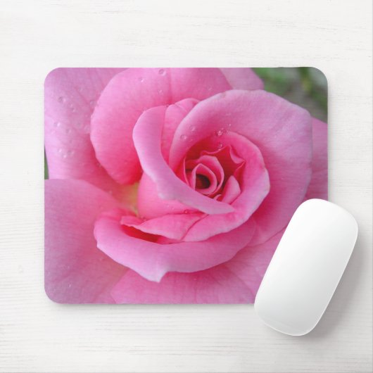 Perfekte rosa Rose Mousepad (Mit Mouse)