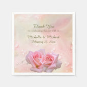 Perfekte rosa Rosen Hochzeit  Serviette (Vorderseite)