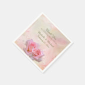 Perfekte rosa Rosen Hochzeit  Serviette (Ecke)