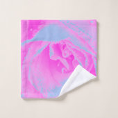 Perfekte Rose für Hot Pink und Light Blue Badhandtuch Set (Waschlappen)