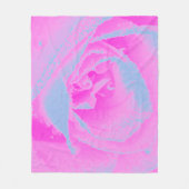 Perfekte Rose für Hot Pink und Light Blue Fleecedecke (Vorderseite)