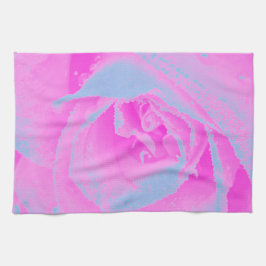 Perfekte Rose für Hot Pink und Light Blue Geschirrtuch