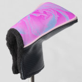 Perfekte Rose für Hot Pink und Light Blue Golf Headcover (3/4 Vorderseite)
