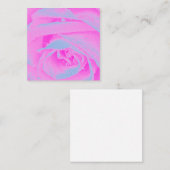 Perfekte Rose für Hot Pink und Light Blue Quadratische Visitenkarte (Vorne/Hinten)