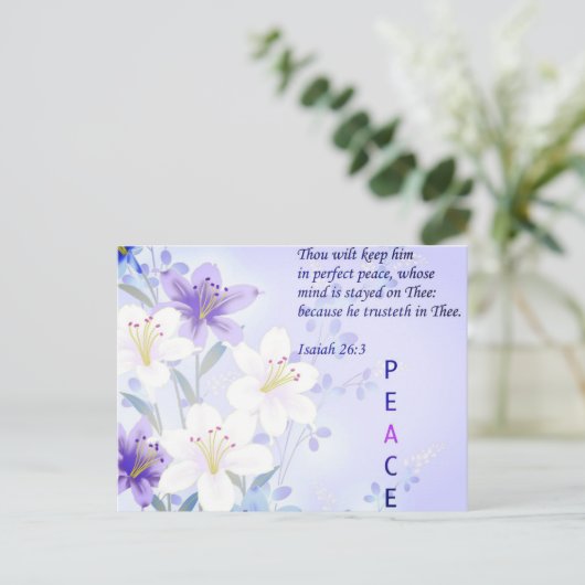 Perfekte Ruhe Postkarte (Stehend Vorderseite)