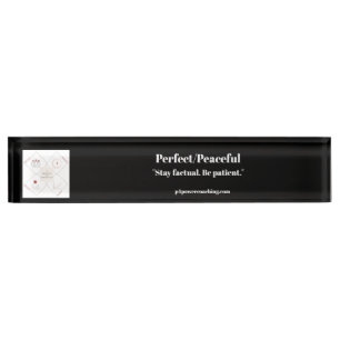 Perfekte/Ruhige Schwarze Acryl-Schreibtischplakett Namensplakette