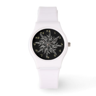 Perfekte Schneeflocke für Weihnachtsfeiertage Armbanduhr