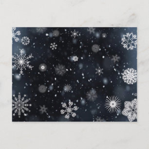 Perfekte Schneeflocken für den Weihnachtsurlaub Feiertagspostkarte