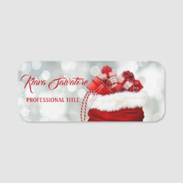 Perfekte schöne Weihnachtsfeier Rote Tasche Namensschild