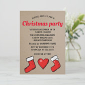 Perfekte, schöne Weihnachtssocken Einladung (Stehend Vorderseite)
