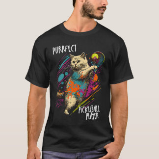 Perfekte Spielkatze Paddleball-Spielerin Pickleba T-Shirt