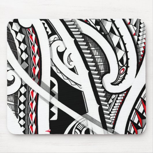 Perfekte Stammes- polynesische/Maori- Mousepad (Vorne)
