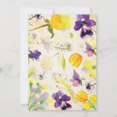 Perfekte Stiefmütterchen zum Hochzeitsfeiern Einladung (Rückseite)