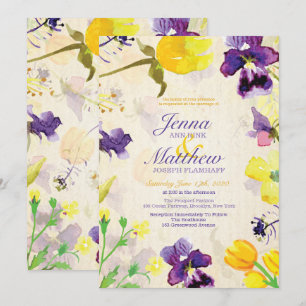 Perfekte Stiefmütterchen zum Hochzeitsfeiern Einladung