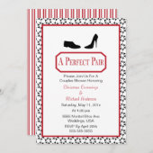 Perfekte stilvolle Schuh-Polterabend-Einladung Einladung (Vorne/Hinten)