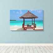 Perfekte Strandhütte Leinwanddruck (Insitu (Holzboden))