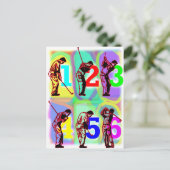 PERFEKTE SWING WILD COLORS POSTKARTE (Stehend Vorderseite)