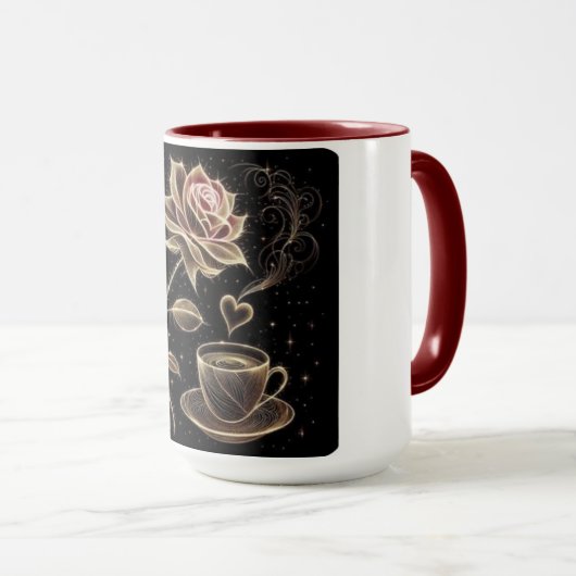 Perfekte Tasse und Tassen für Kaffee und Tee. (VorderseiteRechts)