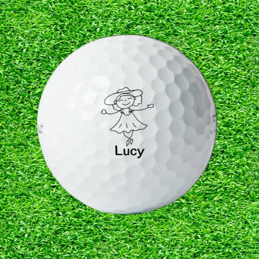 Perfekte Tochter Doodle Stock Leute Golfball