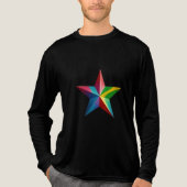 Perfekte Tri-Blend-Langarmshirts mit Stern Tri-Blend Shirt (Vorderseite)