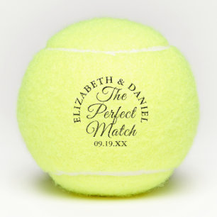 Perfekte Übereinstimmung Elegante Schrift Hochzeit Tennisbälle