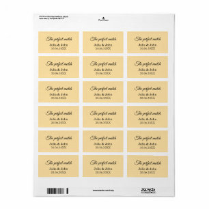 Perfekte Übereinstimmung Hochzeit Streichholzschac Adressaufkleber