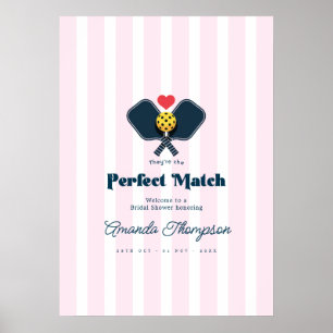 Perfekte Übereinstimmung Preppy Pickleball Dusche  Poster