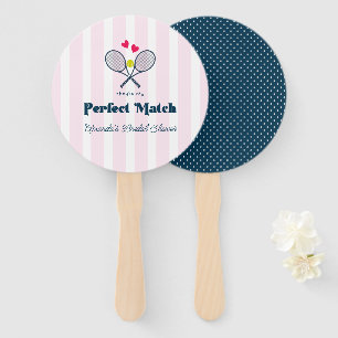 Perfekte Übereinstimmung Preppy-Tennis-Hochzeitsdu Fächer