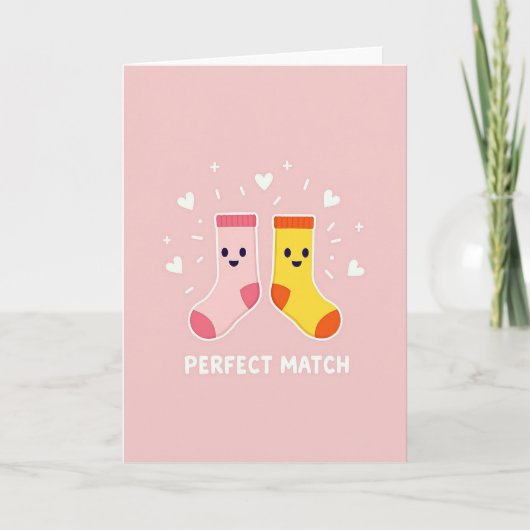 Perfekte Übereinstimmung Socken Freund Karte (Vorderseite)
