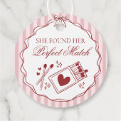 Perfekte Übereinstimmung Streichholzschachtel Brau Geschenkanhänger (Rückseite)