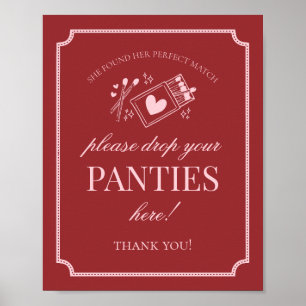 Perfekte Übereinstimmung Wäsche Dusche Slips Bitte Poster