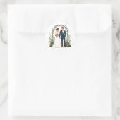 Perfekte Uhr-Sticker Runder Aufkleber (Tasche)