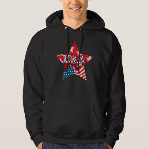 Perfekte USA-Flaggenfarbe Stern - LIEBE USA Hoodie