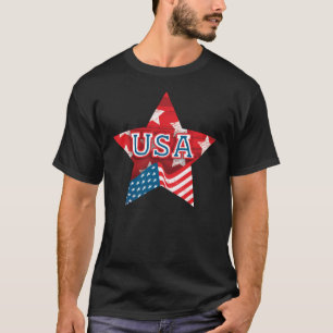 Perfekte USA-Flaggenfarben Stern - LIEBE USA T-Shirt