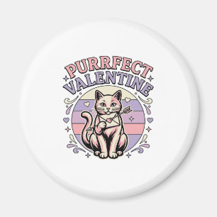 Perfekte Valentinskatze Valentinstag Liebe Vintage Magnet