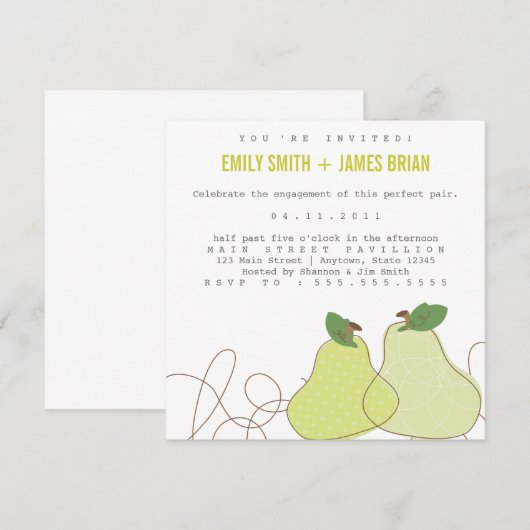 Perfekte Verlobung Ankündigung (Vorne/Hinten)