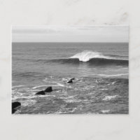 Perfekte Wave California Küste Schwarz & Weiß
