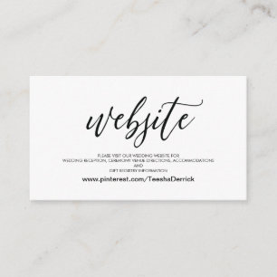 Perfekte Website-Details-Abschlusskarte für Hochze Begleitkarte