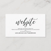 Perfekte Website-Details-Abschlusskarte für Hochze Begleitkarte (Vorderseite)