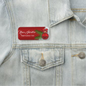 Perfekte Weihnachts-Rote Ornamente Namensschild (Beispiel)