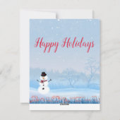 Perfekte Weihnachts-Snowman-Weihnachtskarte Feiertagskarte (Rückseite)