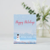 Perfekte Weihnachts-Snowman-Weihnachtskarte Feiertagskarte (Stehend Vorderseite)